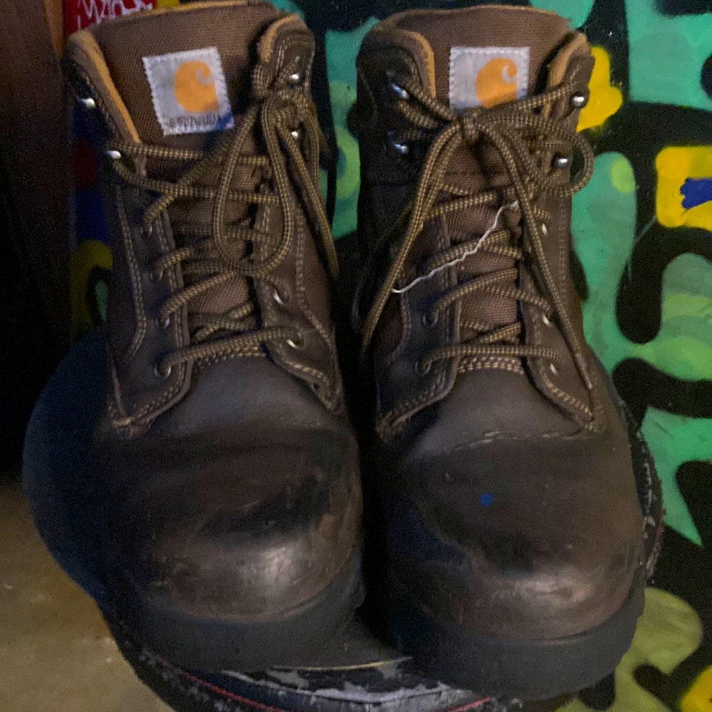 Carhartt steel toe work boot size 11 brown